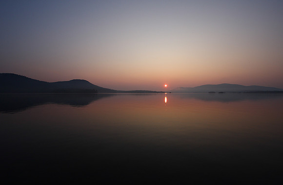 Sunrise over the lake